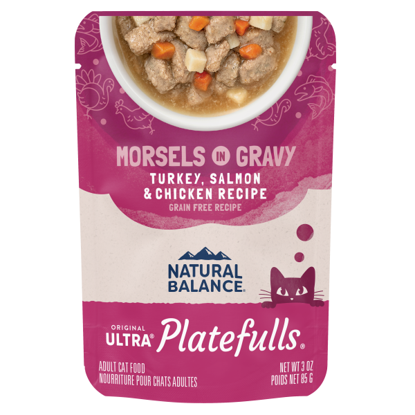 Natural Balance Indoor Cat Platefulls Turkey, Salmon & Chicken