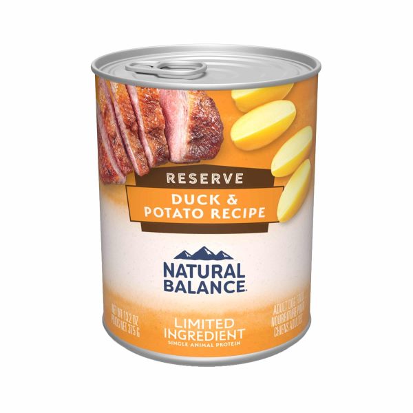 Natural Balance LID Reserve Duck + Potato Wet Dog Can Front