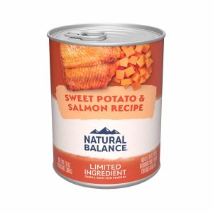 Natural Balance LID Salmon + Sweet Potato Wet Dog Food Can front