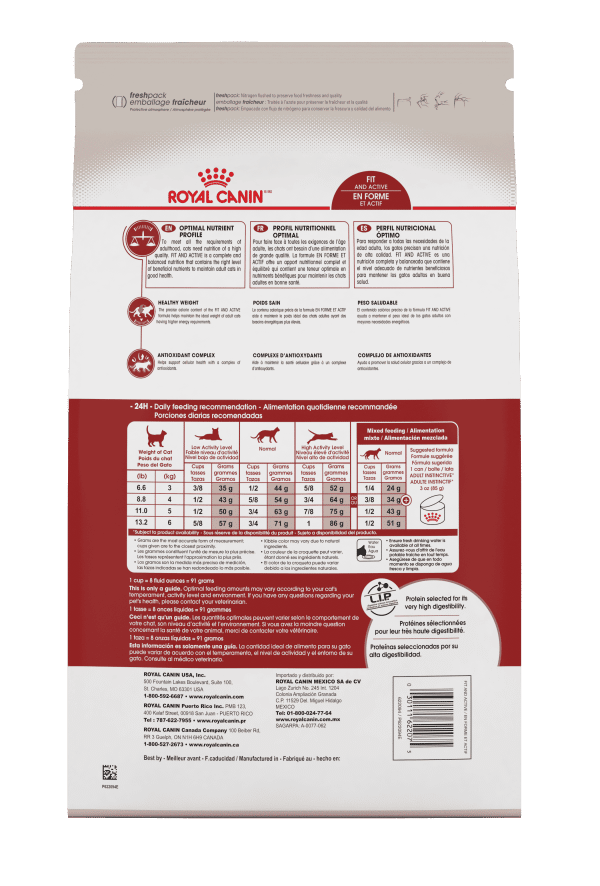 Royal Canin Cat Fit & Active back Royal Canin Cat Fit & Active back