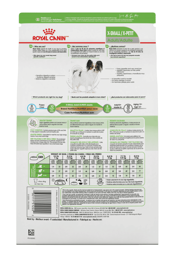 Royal Canin X Small Adult Dog Back Royal Canin X Small Adult Dog BAck