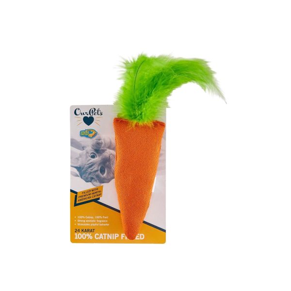 OurPets Catnip 24 Karat Carrot Cat Toy