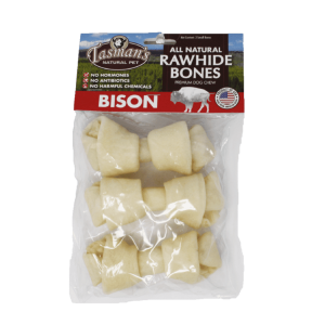 Tasman's Bison 4-5" Rawhide Bones 3 Pack