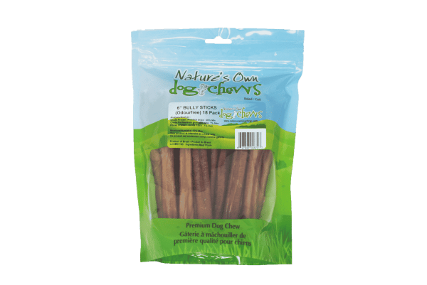 Natures Own 6" Bully Sticks 18 Pack Pet Food 'N More