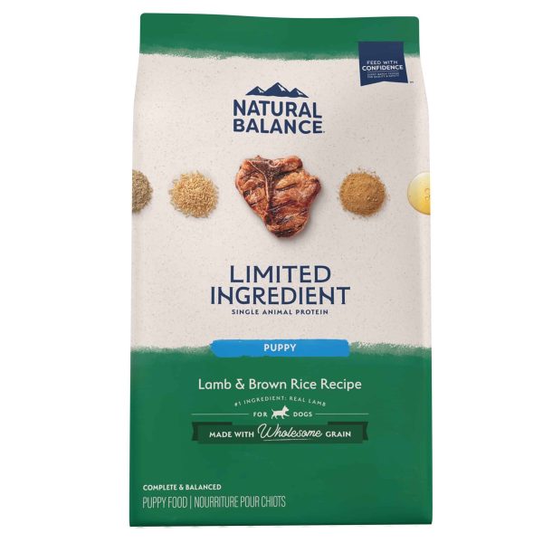 Natural Balance Lamb and Brown Rice Puppy Front of Bag Natural Balance Lamb and Brown Rice Puppy Front of Bag