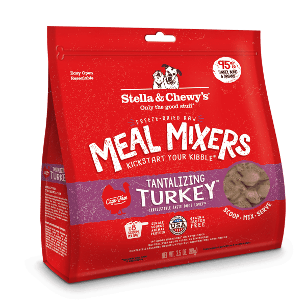 3.5oz_Front Left_Turkey_FDTM-3.5 Stella & Chewy's Freeze Dried Turkey Mixers