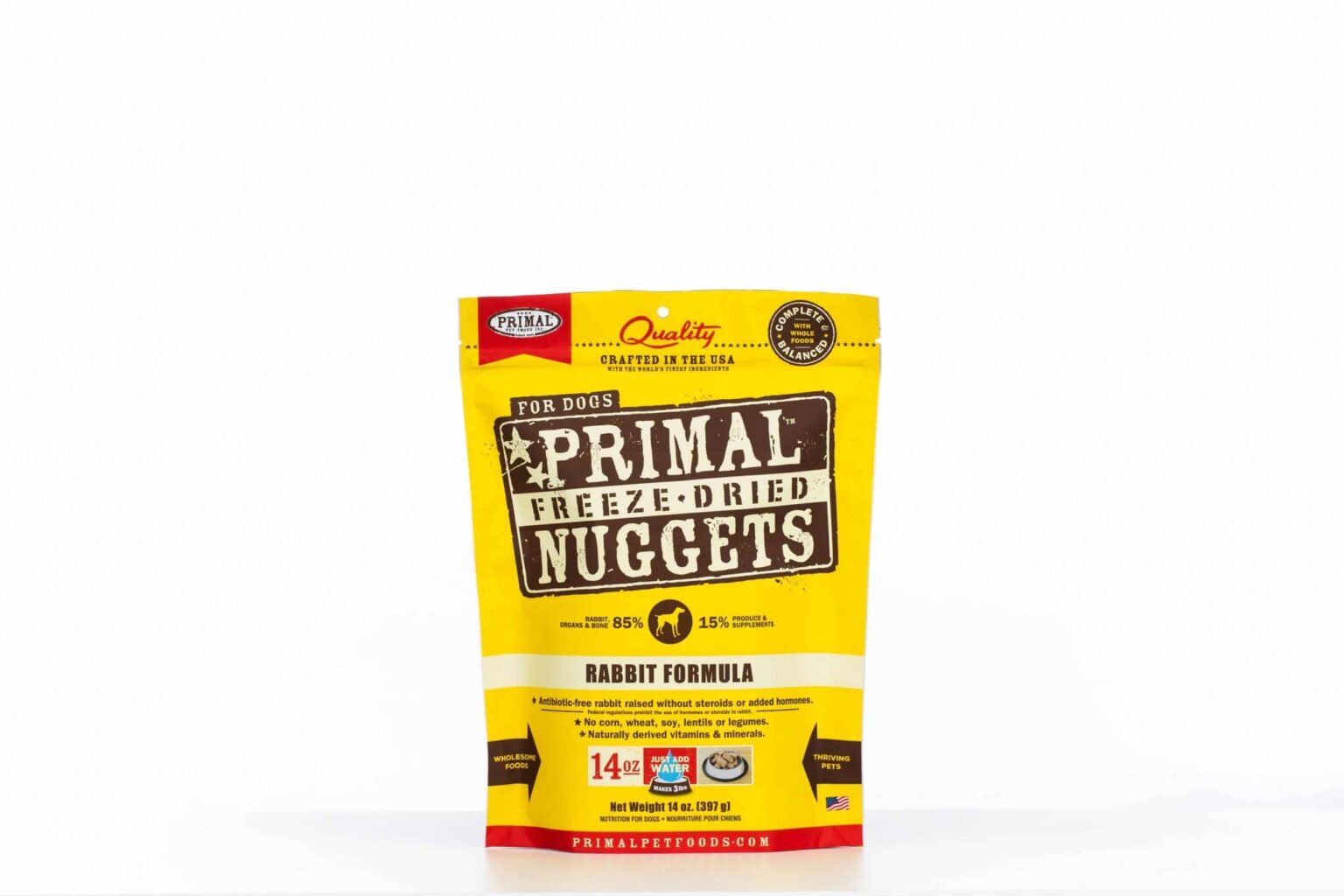 Primal Rabbit Nuggets Primal Dog Freeze-Dried Rabbit Nuggets - Pet Food 'N More