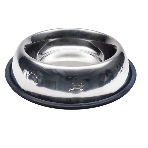 Maslow Non-Skid Embossed Stainless Steel Bowl