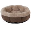 SnooZZy Round Shearling Cup Bed in Coffee