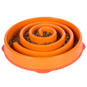 Fun Feeder Dog Bowl in Orange