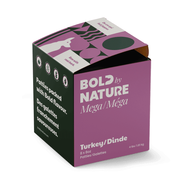 Bold By Nature Dog Mega Raw Turkey Patties
