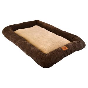 SnooZZy Chenille Low Bumper Kennel Mat - Coffee
