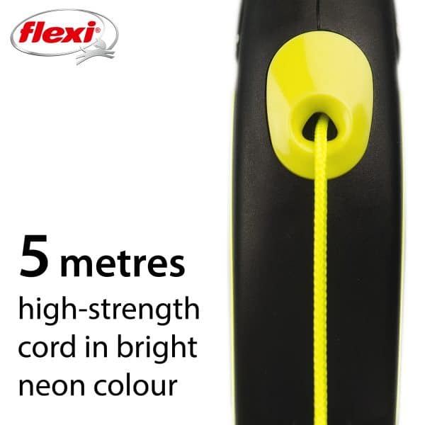Flexi Neon Cord Yellow Medium length