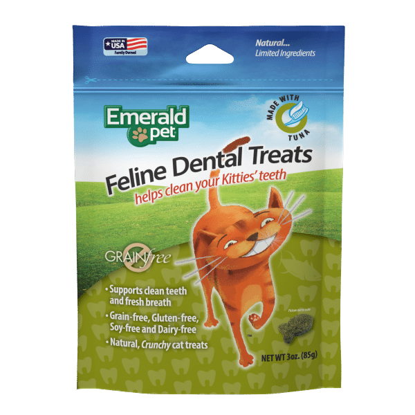 Emerald Pet Dental Cat treats Tuna 3oz Front