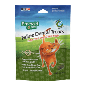 Emerald Pet Dental Cat treats Catnip 3oz Front