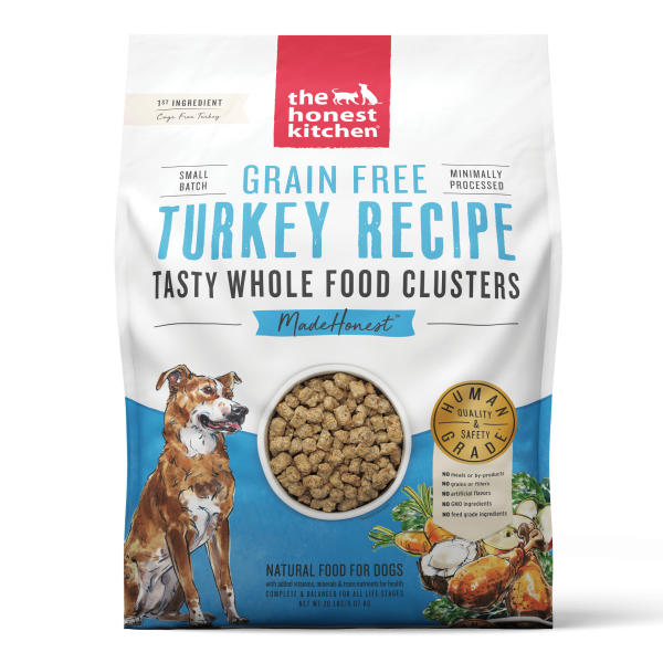 The Honest Kitchen Grain Free Turkey Clusters 20lb Front The Honest Kitchen Grain Free Turkey Clusters 20lb Front