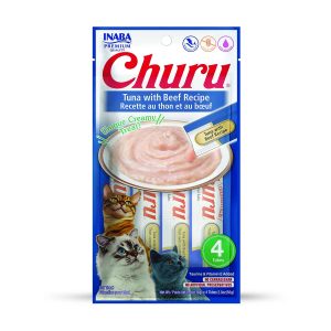 Inaba Churu Tuna with Beef 4 pack Front of Package