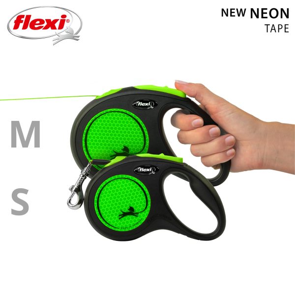 Neon Green Flexi Size