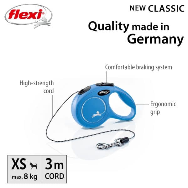 Flexi Classic Cord XS Blue quality Flexi Classic Cord XS Blue quality
