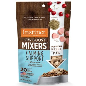 Instinct Dog Freeze-Dried Raw Boost Mixers Calming Support Informational