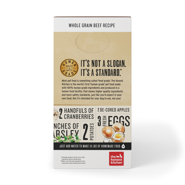 Honest Kitchen Dehydrated Beef Recipe side