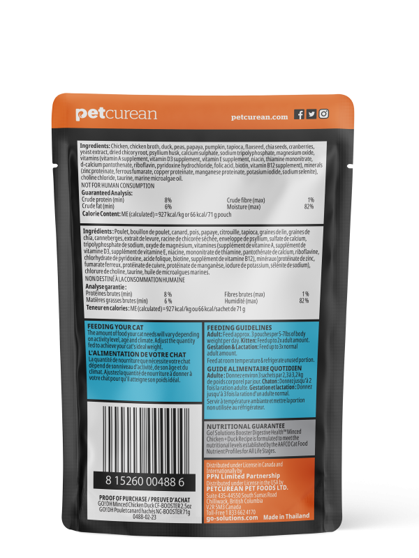 Go! Solutions Cat Booster Digestive Health Minced Chicken & Duck 79g