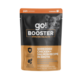 Go! Solutions Dog Booster Immune Health Shredded Chicken & Salmon 79g Front