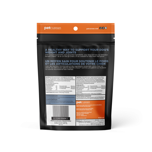 Go! Solutions Dog Benefit Chews Weight Management & Joint Care Chicken Recipe 170g Back