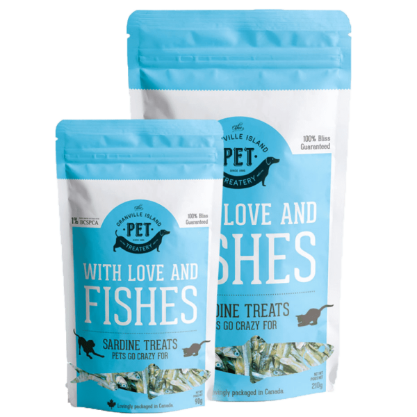 With love and fishes dried sardine treats Pet Food 'N More
