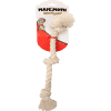 Mammoth Flossy Medium White 3-Knot Tug 20in-lg Mammoth Flossy 3-Knot White Rope