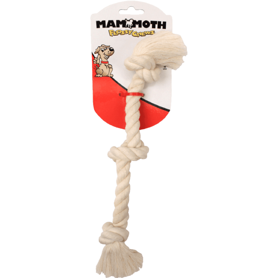 Mammoth Flossy 3-Knot White Rope
