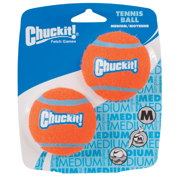 Chuckit! Tennis Balls 2 Pack Medium-lg Chuckit! Tennis Balls Medium