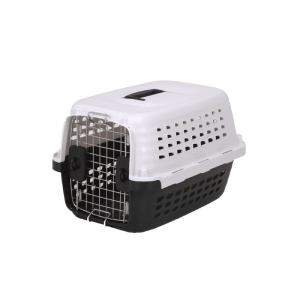 Compass Kennel Black & White pet kennel for cats and dogs