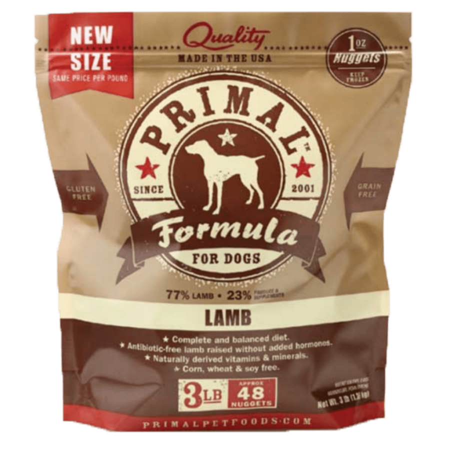Primal Dog Raw Frozen Lamb Nuggets Pet Food 'N More